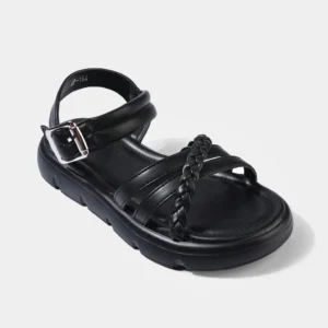Girls Cross-Style Sandal Black